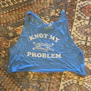 knot my problem cropped tank